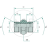 GA 1.1/2 M-BSP x 1 1/2 M-BSP