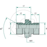 GA 5/8 M-BSP x 1/2 M-BSP WD