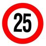 Samolepící fólie označení rychlosti 25 km/h o průměru 200 mm