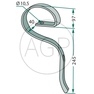 Gare kultivátorové pero 1. řada o rozměru 25 x 8 mm vhodné pro Rau
