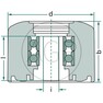 Podpěrná kladka váleček průměr 148 mm, výška 51/63 mm pro bramborový kombajn Grimme