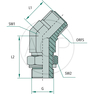 WAE 13/16 M-ORFS x 3/8 M-BSP 45°