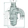 MZ sifonový oddělovač typ 0240 (24) přípoj rovný průměr 60 mm pro fekální vozy