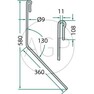 Zavlačovací pero pro přesné secí brány o délce 570 mm vhodné pro Amazone