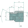 GA 1/4 M-BSP x 1/4 F-BSP L=45