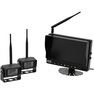 Kamerový systém s 2 kusy bezdrátové kamery s nočním viděním a s barevným LCD monitorem 9 pro 12 a 24 V 