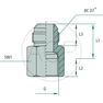 GA 9/16 M-JIC x 3/8 F-BSP