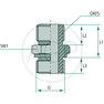 GA 11/16 M-ORFS x 3/4 M-BSP-WD