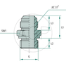 GA 1/2 M-JIC x 3/8 M-BSP-WD