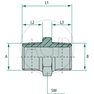 GA 1/2 M-NPT x 3/4 M-NPT