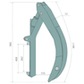 Hydraulické přidržovací rameno / rampovač pro paletizační vidle FEM2 / ISO2