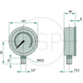 Stauff manometr 250 bar o průměru 100mm-1/2