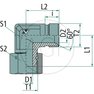 WA-DKR 3/8 - AGR 3/8 90° VA