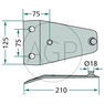Držák nožů vhodný pro rotační sekačky Deutz-Fahr KM 3.23S/FS, Vicon/PZ CM 230/F