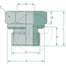 Adaptér GA 3/4 M x 3/8 F BSP L=26