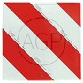 Výstražná tabulka pro vozidla přesahující do šířky a výšky pravá reflexní 423 x 423 mm