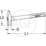 KS Tools Kladivo se sklolaminátovou násadou o délce 320 mm s šířkou 122 mm