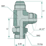 LAE 3/4 M-M JIC x M18 M-MET