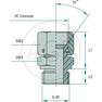GA 9/16 FS-JIC x 1/4 M-BSP-WD