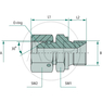 GA 5/8 FS-BSP x 5/8 M-BSP WD