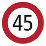 Samolepící fólie označení rychlosti 45 km/h o průměru 200 mm