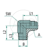 WA 9/16 M-JIC x 1/2 M-NPT