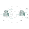 GA 3/4 F-JIC x 1/2 M-JIC