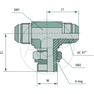 TAE 7/8 M-M JIC x 1.1/16 M-UNF