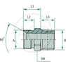 GA 3/4 M-BSP x 3/4 M-NPT
