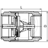 L-RV7-II-1/2-MSv Zpětný ventil