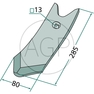 Hrot potažený dláto 285 x 80 x 14 mm pro těžké kultivátory Köckerling Topmix