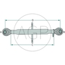 Třetí bod Standard pro traktor kat. 1-1 pracovní délka (D) 405 - 530 mm závit M22 x 2,5