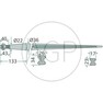 Hrot na vidle nakladače, délka 850 mm,  závit M22 x 1,5, hrot na kulaté a hranaté balíky