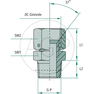 GA 9/16 FS-JIC x 1/4 M-BSPK