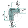 WA-AGJ 3/4 - BSPT 3/8 90° VA