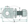 Šroub s okem délka 125 mm závit M24 x 2 pro stabilizátor spodního závěsu třetího bodu