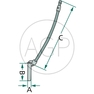 Závěsový kolík boční přístup systém Deutz průměr 31 mm délka ramene 300 mm