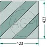 Výstražná fólie pro vozidla přesahující do šířky a výšky levá i pravá reflexní 423 x 423mm