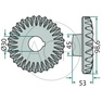 Kuželové ozubené kolo se 24 zuby, pro Kuhn, Vicon/PZ, na typy CM 269, 270F, 271F, 295F, 296F, 298, 299, 908, 909