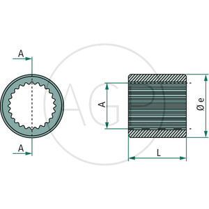 Objímka spojky 12/24"DP,T12