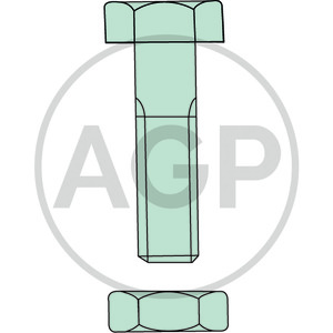 Šroub s maticí M12 x 1,25 x 35, 12.9 vhodný pro Agromec, Krone, Maschio