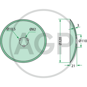 Kotouč předradličky Ø = 320 x 3 mm