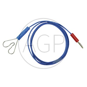 Připojovací kabel ohradníku v provedení se zástrčkou a speciální svorkou