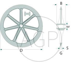 Kolo packer hladké pro Cambridge válce průměr 700 mm univerzální