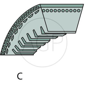 AS-Motor klínový řemen o rozměru 10,7 x 745 mm