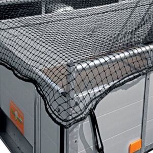 Černá ochranná síť pro přívěsy a přívěsné vozíky 1,5 x 2,5 m k zajištění nákladu oka 30 mm