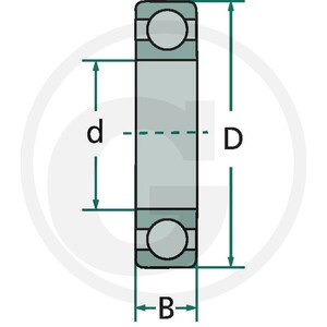 Kuličkové ložisko Ø d: 25, Ø D: 47, Š: 12 mm