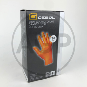 Jednorázové rukavice M „Orange Nitril“ nepudrované se vzorkem, balení 50 ks