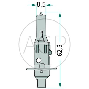 Auto žárovka H1 12V 55W, patice P 14,5 s pro hlavní světlomet, mlhová a pracovní světla