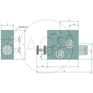 3-cestný regulační průtok ventilu DWST-T-08-BG/BR